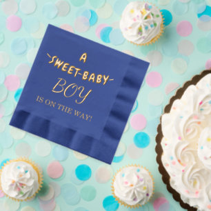 Zoete Baby Shower voor Jongen Folie Servetten