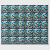 Zoete Baby Zeeen schildpad Cadeaupapier (Vlak)