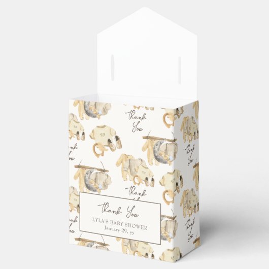 Zoete babykleding Geslacht Neutraal Bedankdoosjes (Geopend)