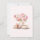 Zoete babymeisje theeparty baby shower uitnodiging (Achterkant)