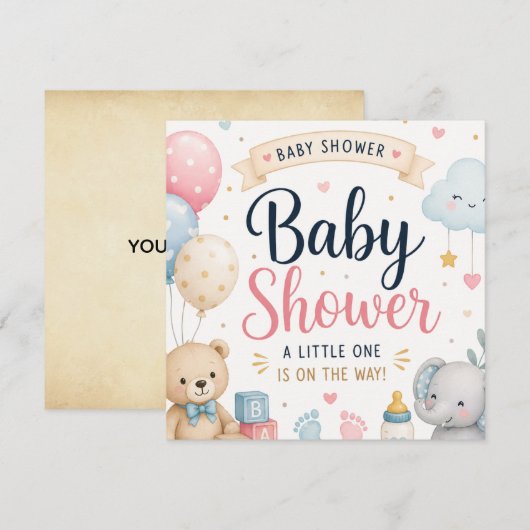 Zoete babyshower viering (Voorkant / Achterkant)