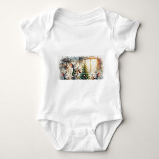 Zoete babyspullen : vrolijk klein Kerstfeest Romper