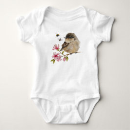 Zoete babyvogel baby romper
