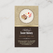 Zoete bakkerij Boutique - koekjes chocoladegebak Visitekaartje (Achterkant)