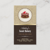 Zoete bakkerij Boutique - koekjes chocoladegebak Visitekaartje (Voorkant)