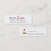 Zoete bakkerij,  cupcakes Baker Confections Mini Visitekaartje (Voorkant / Achterkant)