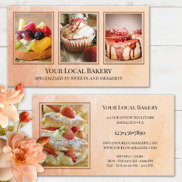 Zoete Bakkerij Dessert Foto Zakelijke Kaart Visitekaartje