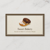 Zoete bakkerij Donuts Baker - Eenvoudige professio Visitekaartje (Achterkant)