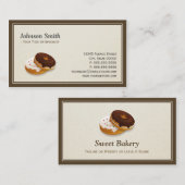 Zoete bakkerij Donuts Baker - Eenvoudige professio Visitekaartje (Voorkant / Achterkant)