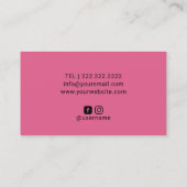 Zoete bakkerij Girly Black & Roze Drives Pastry Ch Visitekaartje (Achterkant)