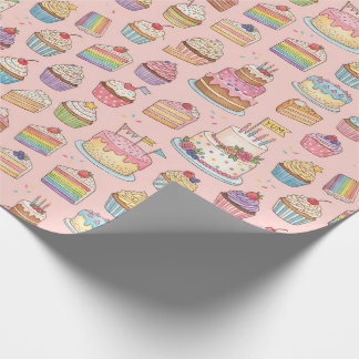 Zoete Bakkerij Lekkernijen Naadloos Patroon Cadeaupapier