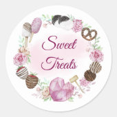 Zoete bakkerij ronde sticker (Voorkant)