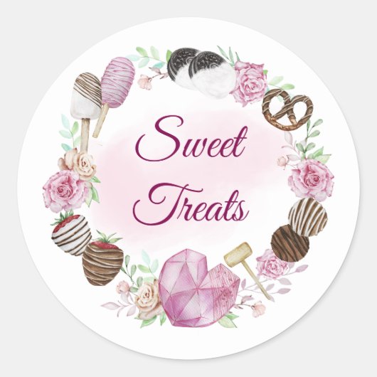 Zoete bakkerij ronde sticker (Voorkant)
