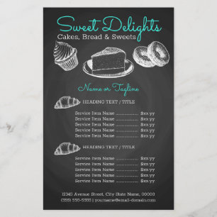 Zoete Bakkerij Schoolbord Flyer