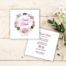 Zoete bakkerij vierkante visitekaartje