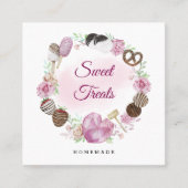 Zoete bakkerij vierkante visitekaartje (Voorkant)