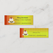 Zoete bakkerijkoekjes en snoepjes mini visitekaartje (Voorkant / Achterkant)