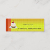 Zoete bakkerijkoekjes en snoepjes mini visitekaartje (Achterkant)