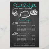 Zoete bakkerskarton flyer (Voorkant)