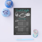 Zoete bakkerskarton flyer (Enkel)