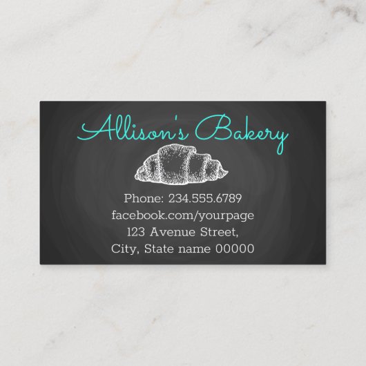 Zoete bakkerskarton visitekaartje (Achterkant)