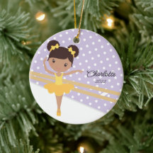 Zoete Ballerina Ballet Dans Kerst Keramiek Ornamen