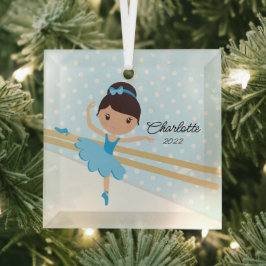 Zoete Ballerina Ballet Dans Kerstmis Glas Ornament