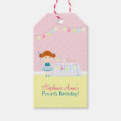 Zoete Ballerina Cupcake Feest Cadeaulabel (Voorkant)