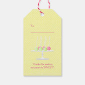 Zoete Ballerina Cupcake Feest Cadeaulabel (Achterkant)