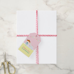 Zoete Ballerina Cupcake Feest Cadeaulabel