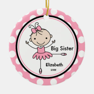 Zoete Ballerina Oudere Zus Kerst Ornament
