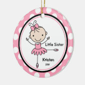 Zoete Ballerina Zus Kerst Ornament (Links)