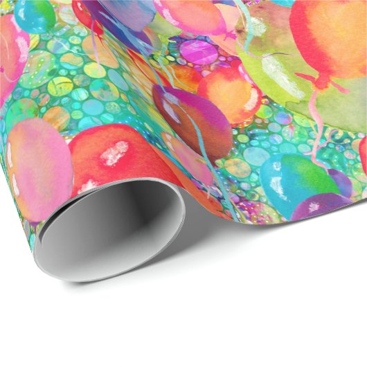 zoete ballonnen met meerkleurig rood cadeaupapier (Rol Hoek)