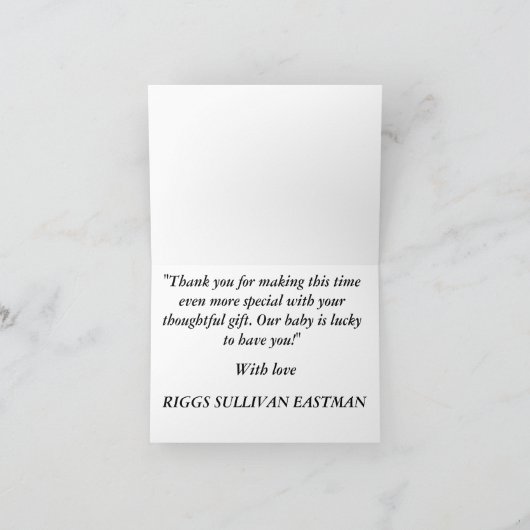 Zoete Bedankt voor de mijlpaal van Baby (Binnen)