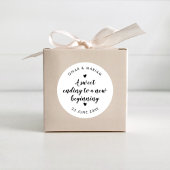 Zoete beëindiging aan een Nieuw Beginnend Elegant  Ronde Sticker