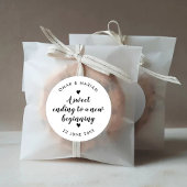 Zoete beëindiging aan een Nieuw Beginnend Elegant  Ronde Sticker