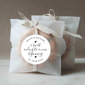 Zoete beëindiging aan een Nieuw Beginnend Elegant Ronde Sticker