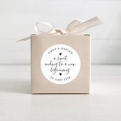 Zoete beëindiging aan een Nieuw Beginnend Elegant Ronde Sticker