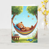 Zoete Beer Hangmat Kaart (Gele Bloem)