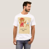 Zoete beer kunstenaar t-shirt (Voorkant volledig)