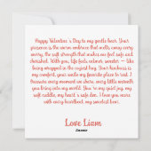 Zoete Beer Valentijns Cadeau Kunst Feestdagenkaart (Achterkant)