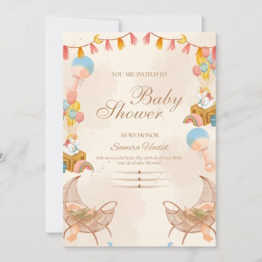 Zoete Beginnen Baby Shower Kaart (Voorkant)