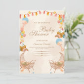 Zoete Beginnen Baby Shower Kaart (Staand voorkant)