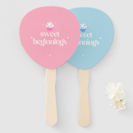 Zoete Beginnen | Geslacht Reveal Baby Shower Spel Handwaaier