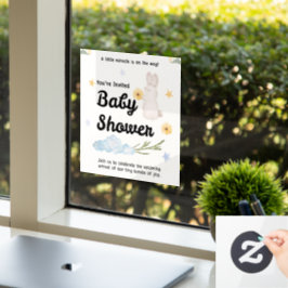 Zoete Beginnen: Minimalistische Baby Shower Raamsticker