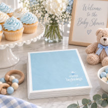 Zoete Beginnen | Poederblauwe & Witte Baby Shower