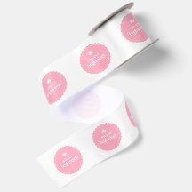 Zoete Beginnigen | Roze En Witte Baby Shower Zegel