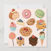 Zoete behandelingen slaan de datum op save the date (Achterkant)