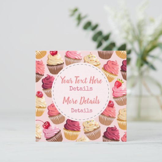 Zoete behandelingen slaan de datum op save the date (Staand voorkant)