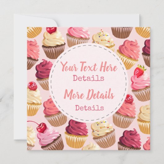 Zoete behandelingen slaan de datum op save the date (Voorkant)